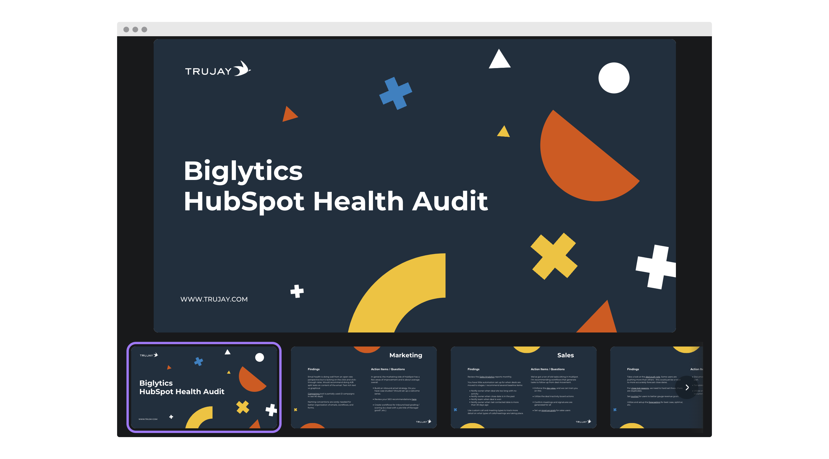HubSpot Health Audit Mockup